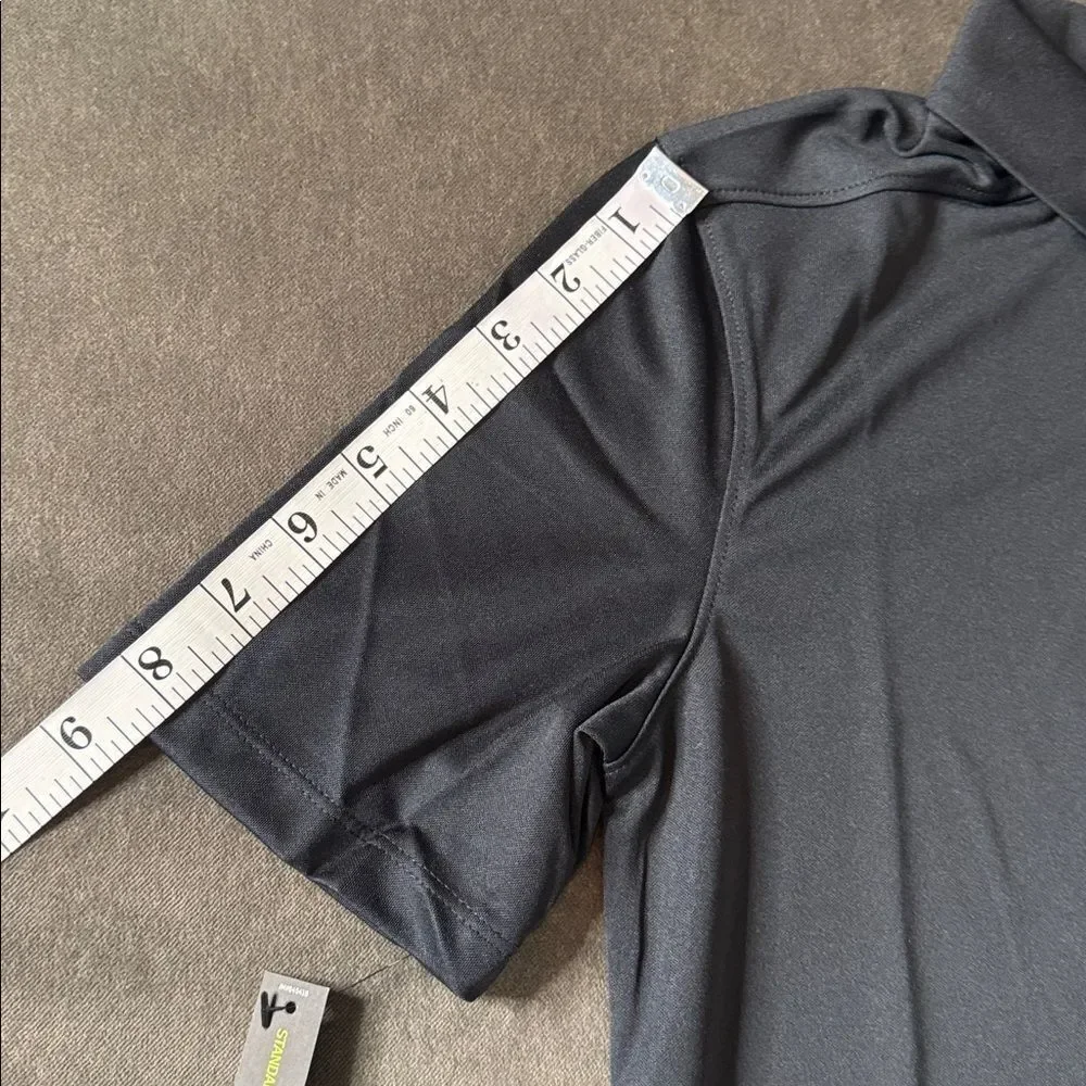 Nike Boys Black Golf Polo Shirt Standard Fit Short Sleeve Dri-Fit Size L NWT